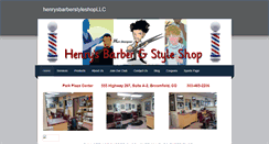 Desktop Screenshot of henrysbarberstyleshopllc.com